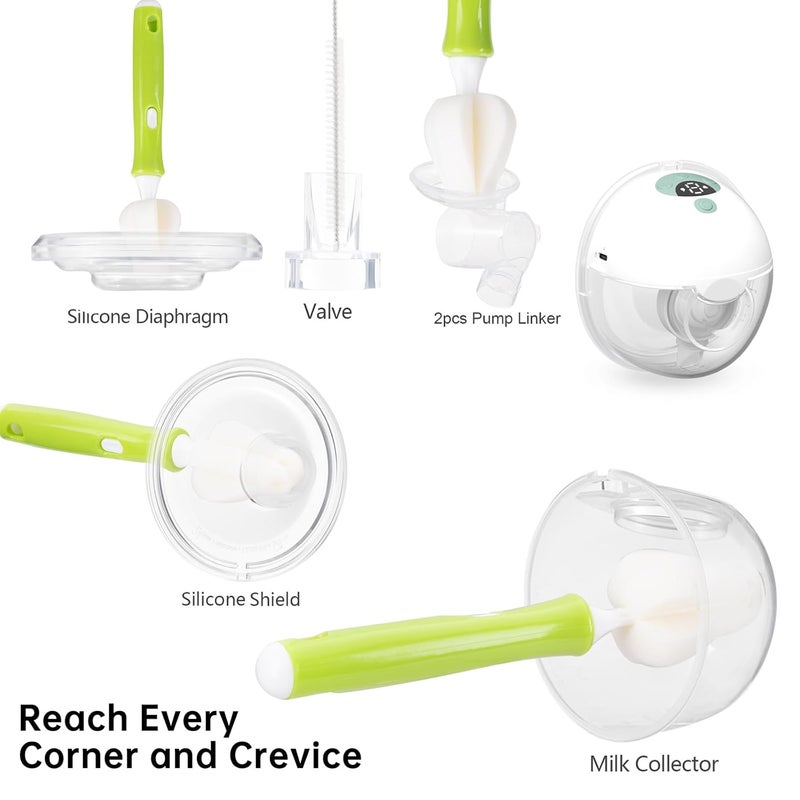 TEITEAI Breast Pump Cleaning Kit, Compatible with Momcozy Breast Pumps, Breast Pump Cleaning Brush, Breast Pump Brushes for Cleaning - Image 2